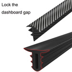 Guarnizione in elastomero per auto Striscia di gomma Quadro strumenti a prova di perdite antipolvere insonorizzante universale, N856 Carbon Fiber Pattern, 2pcs N856 No Fiber Pattern
