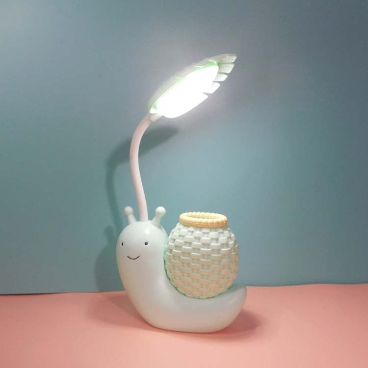L-0 Cartoon Lumaca Portapenne USB Ricaricabile LED Soft Eye-Protezione Lampada da scrivania