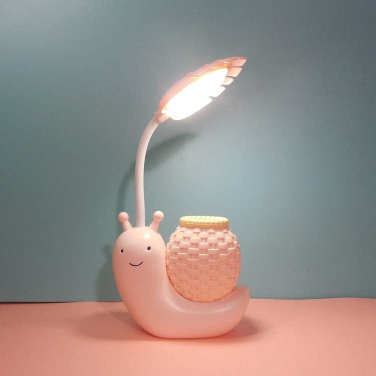 L-0 Cartoon Lumaca Portapenne USB Ricaricabile LED Soft Eye-Protezione Lampada da scrivania