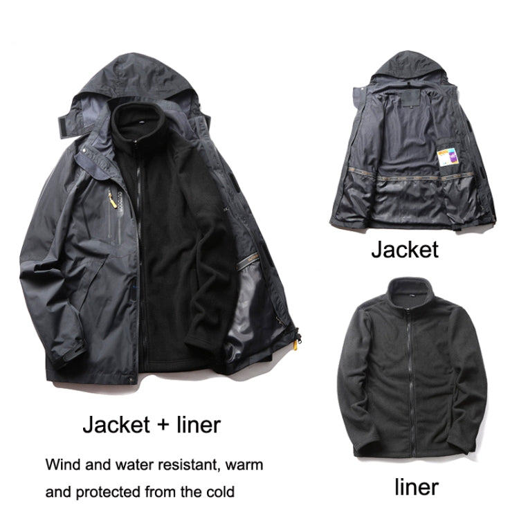 LSM-121 Giacche da uomo autunnali e invernali Afferra la fodera interna in pile Abbigliamento da escursionismo all'aperto, 3XL, 4XL, 5XL