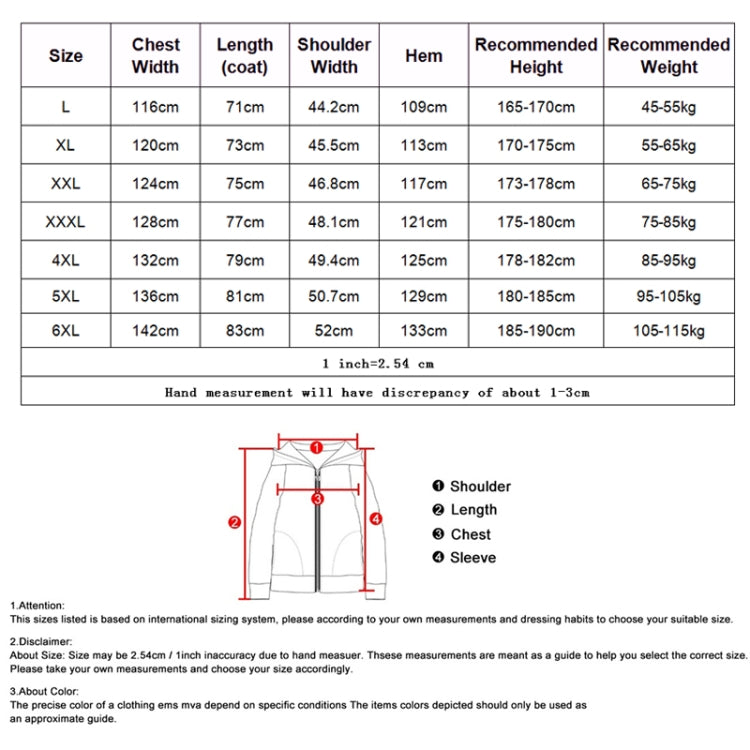 LSM-121 Giacche da uomo autunnali e invernali Afferra la fodera interna in pile Abbigliamento da escursionismo all'aperto, 3XL, 4XL, 5XL