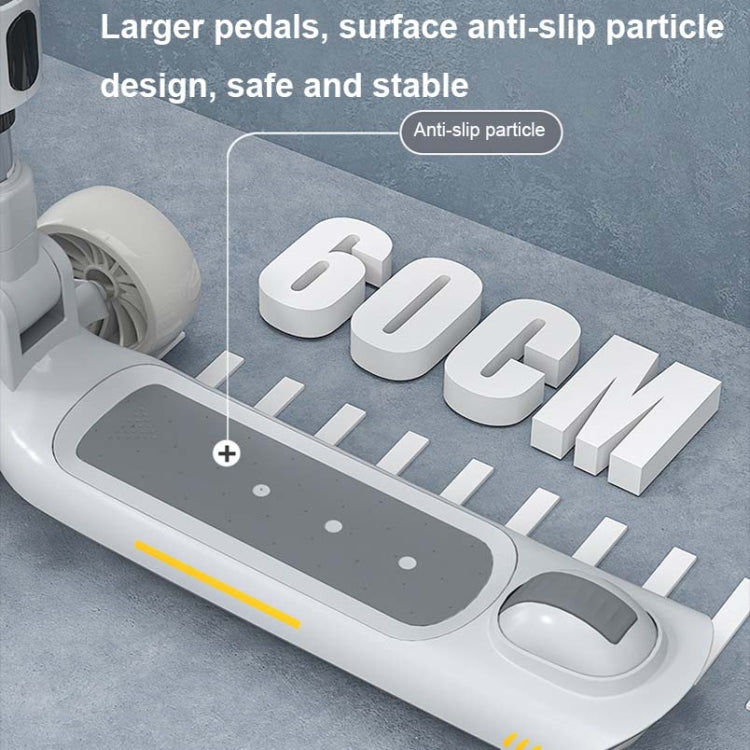 MIJIAQI 01 Scooter per bambini pieghevole multifunzionale 3 in 1 con musica e luci, specifiche:, White Seat, Gray Seat, Pink Seat, Blue Seat, White, Gray, Pink, Blue