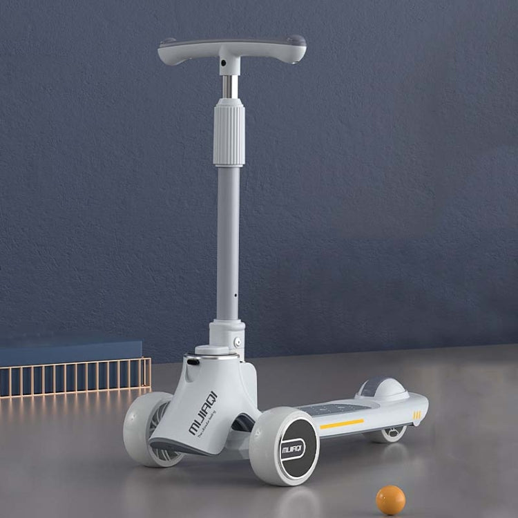 MIJIAQI 01 Scooter per bambini pieghevole multifunzionale 3 in 1 con musica e luci, specifiche:, White Seat, Gray Seat, Pink Seat, Blue Seat, White, Gray, Pink, Blue