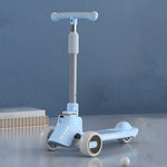 MIJIAQI 01 Scooter per bambini pieghevole multifunzionale 3 in 1 con musica e luci, specifiche:, White Seat, Gray Seat, Pink Seat, Blue Seat, White, Gray, Pink, Blue