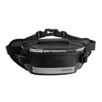 Marsupio da corsa all'aperto HAOSHUAI con borsa sul petto a strisce riflettenti, 1100-6 Khaki, 1100-6 Dark Blue, 1100-6 Black), 1100-6 Gray, 1100-6 Army Green, 1206 Royal Blue Strip, 1206 Silver Gray Strip