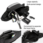 Marsupio da corsa all'aperto HAOSHUAI con borsa sul petto a strisce riflettenti, 1100-6 Khaki, 1100-6 Dark Blue, 1100-6 Black), 1100-6 Gray, 1100-6 Army Green, 1206 Royal Blue Strip, 1206 Silver Gray Strip