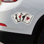 10 adesivi colorati per carte da gioco riflettenti verniciati a spruzzo, Playing Card