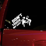 Adesivo per auto da 10 pezzi Non toccare la mia auto Adesivo di avvertenza riflettente personalizzato, Black, White