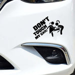 Adesivo per auto da 10 pezzi Non toccare la mia auto Adesivo di avvertenza riflettente personalizzato, Black, White