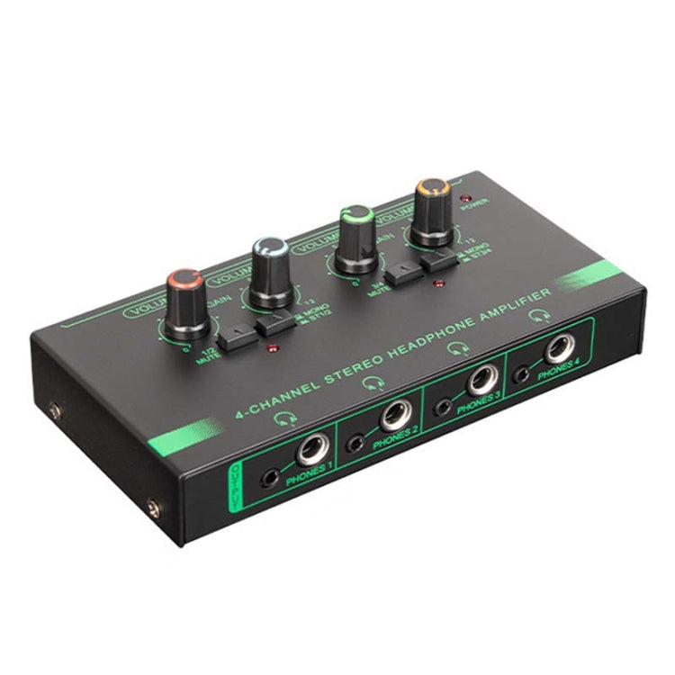 Amplificatore cuffie 4 canali con jack 3,5 e 6,35 mm