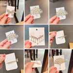 Fermagli per capelli donna con strass 10 pezzi