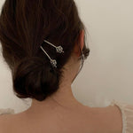 Fermagli per capelli donna con strass 10 pezzi