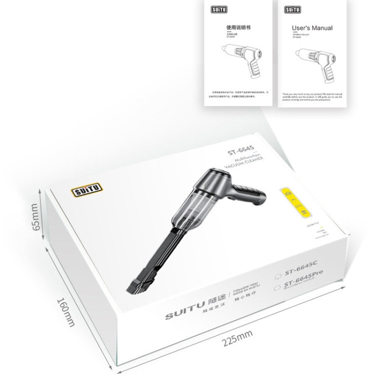SUITU Aspirapolvere portatile senza fili per ricarica bagnata e bagnata per auto, stile:, Basic Gray White, Basic Black, Brushless Silver Gray