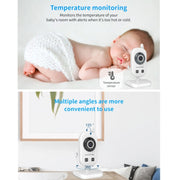 UU24 Monitor per bambini wireless da 2,4 pollici, monitor della temperatura, audio a 2 vie, ninna nanna VOX, UU24 US Plug, UU24 EU Plug, UU24 UK Plug