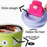 Tazza di isolamento termico Cartoon 316 Tazza da caffè in acciaio inossidabile Tazza da acqua, Capacità:, 400ml White, 400ml Purple, 400ml Pink, 400ml Light Green