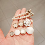 3 set copricapo per ragazze adolescenti con fermaglio per capelli con strass di perle marine