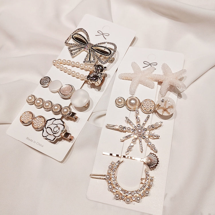 3 set copricapo per ragazze adolescenti con fermaglio per capelli con strass di perle marine