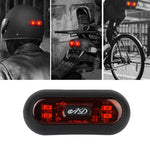 Spia luminosa per casco da moto Fanale posteriore impermeabile ricaricabile USB, 4 Beads, 4 Beads B Model, 10 Beads