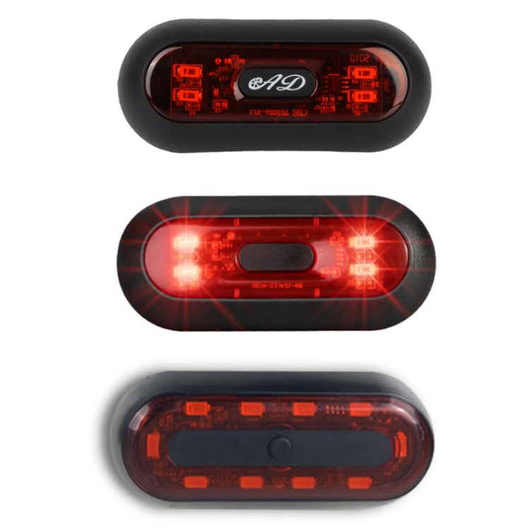 Spia luminosa per casco da moto Fanale posteriore impermeabile ricaricabile USB, 4 Beads, 4 Beads B Model, 10 Beads