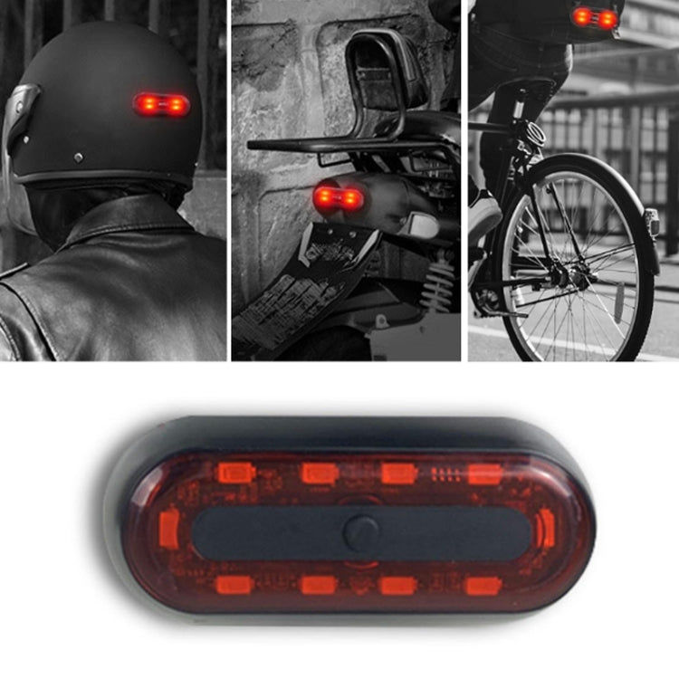 Spia luminosa per casco da moto Fanale posteriore impermeabile ricaricabile USB, 4 Beads, 4 Beads B Model, 10 Beads