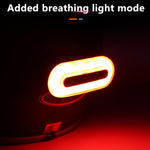 Helmet Blaster Warning Light Fanale posteriore ricaricabile a LED per bicicletta, Black