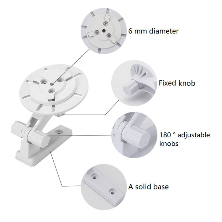 Staffa in plastica senza perforazione per telecamere di sorveglianza con testa oscillante, For Swing-head Cameras