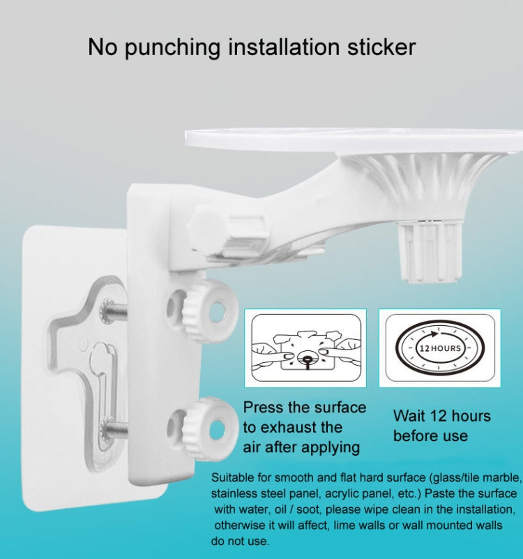 Staffa in plastica senza perforazione per telecamere di sorveglianza con testa oscillante, For Swing-head Cameras