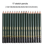 42 in 1 kit per schizzi di disegno e pittura con temperamatite, 42 In 1
