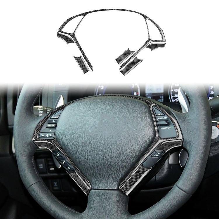Per Infiniti G35/G37/G25/Q60 6 pezzi/set adesivo decorativo per rivestimento volante