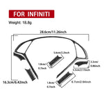 Per Infiniti G35/G37/G25/Q60 6 pezzi/set adesivo decorativo per rivestimento volante