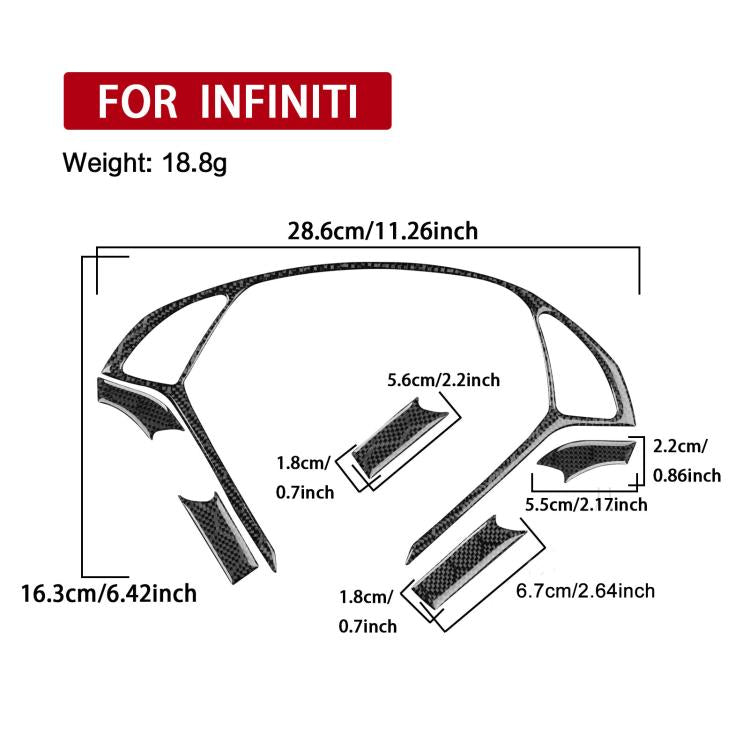 Per Infiniti G35/G37/G25/Q60 6 pezzi/set adesivo decorativo per rivestimento volante