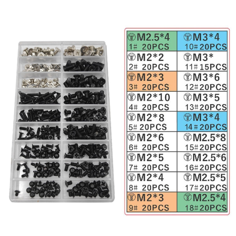 Set di viti universali per laptop M2/M3/M2.5, 355 PCS/Set+Tweeter+Screwdriver