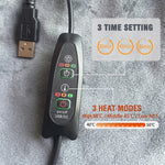 Versione del controller Temporizzazione della temperatura regolabile Cuscino riscaldante per coperta con scialle riscaldante elettrico USB, 76x150cm