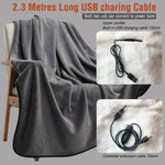 Versione del controller Temporizzazione della temperatura regolabile Cuscino riscaldante per coperta con scialle riscaldante elettrico USB, 76x150cm