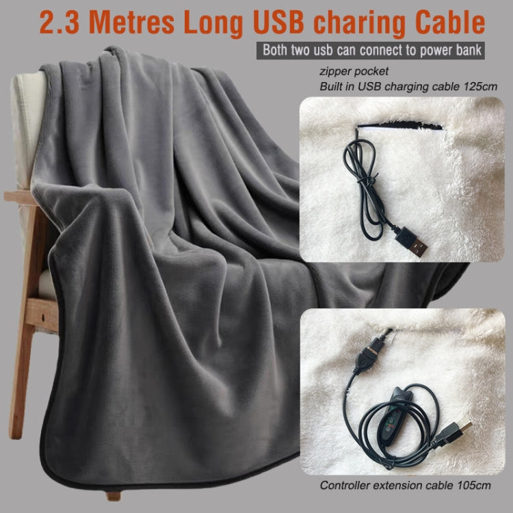 Versione del controller Temporizzazione della temperatura regolabile Cuscino riscaldante per coperta con scialle riscaldante elettrico USB, 76x150cm