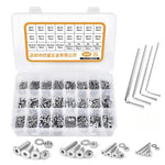 M2/M3/M4/M5 a testa piatta con esagono incassato, set di anelli di guarnizione, 940 PCS/Set