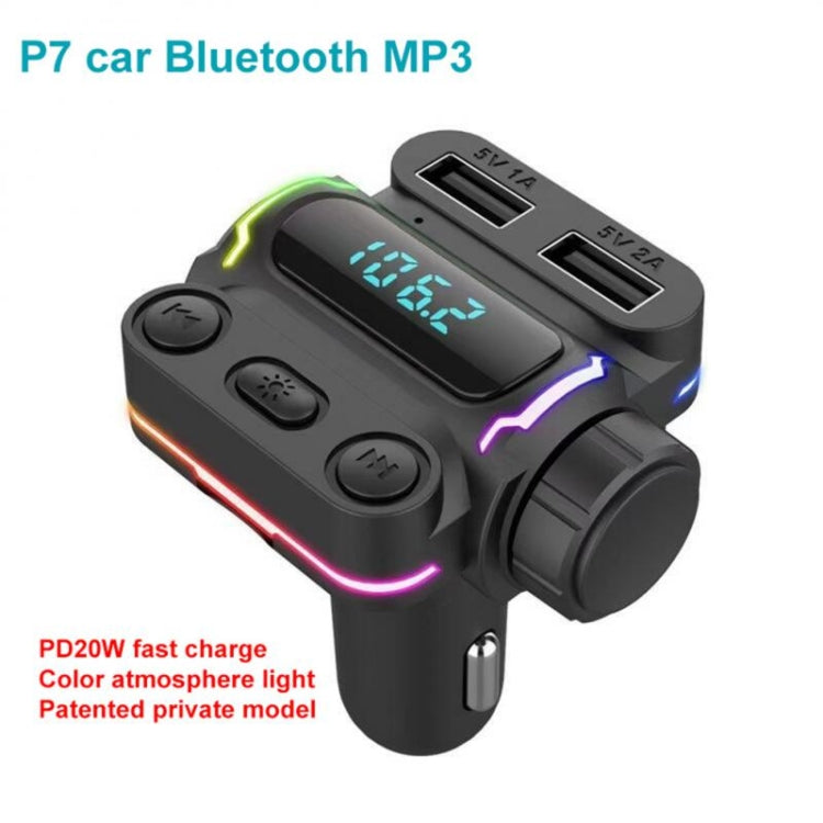 P7 PD20W QC3.0 Trasmettitore FM per lettore MP3 per auto a doppia ricarica rapida, P7