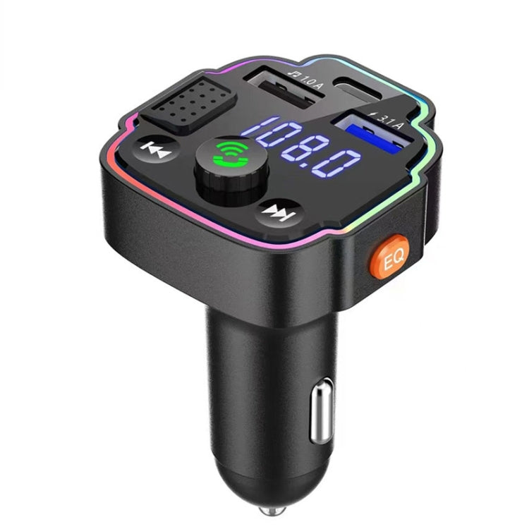 Trasmettitore FM Bluetooth per auto PD Luce ambientale a ricarica rapida, Q6, Q8