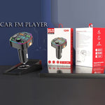 Trasmettitore FM Bluetooth per auto PD Luce ambientale a ricarica rapida, Q6, Q8