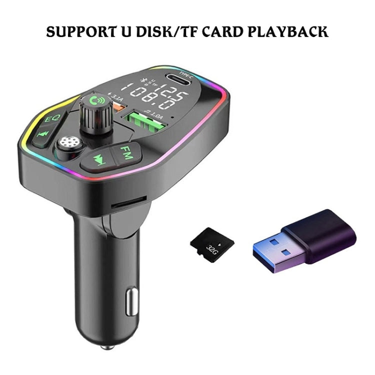 MP3 Bluetooth per auto con trasmettitore FM di ricarica PD con porta TYPE-C, Q9, Q10