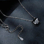 Collana placcata in oro bianco con ciondolo in moissanite scintillante in argento sterling S925, MSN005