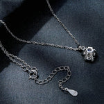 Collana placcata in oro bianco con ciondolo esagonale in moissanite in argento sterling S925, MSN006
