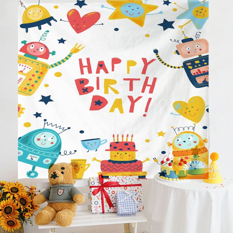 Panno da appendere per foto per bambini con layout di compleanno, 150x180cm Velvet