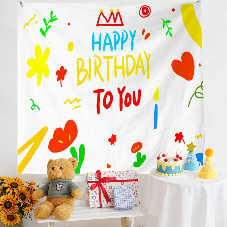 Panno da appendere per foto per bambini con layout di compleanno, 150x180cm Velvet