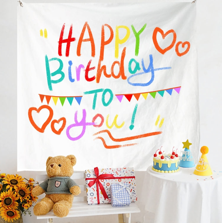 Panno da appendere per foto per bambini con layout di compleanno, 150x180cm Velvet