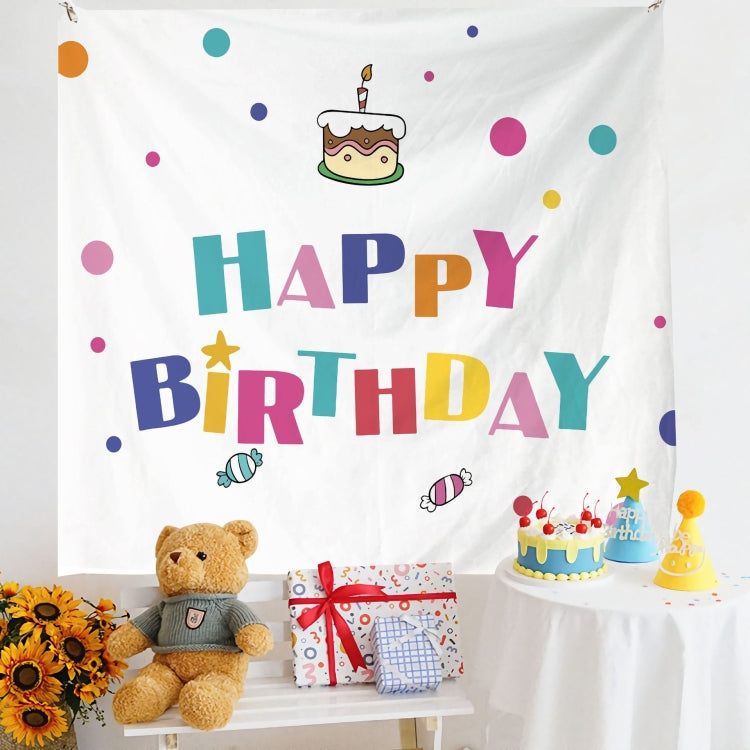 Panno da appendere per foto per bambini con layout di compleanno, 150x200cm Velvet