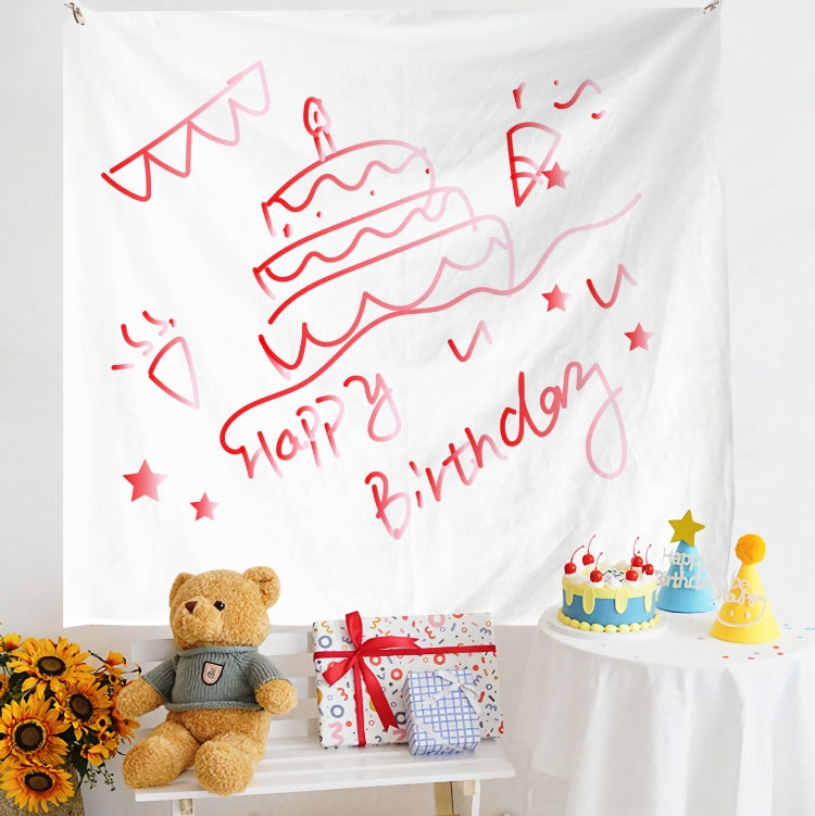 Panno da appendere per foto per bambini con layout di compleanno, 150x200cm Velvet
