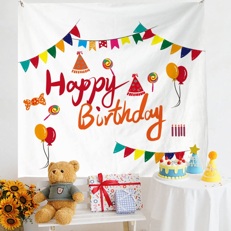 Panno da appendere per foto per bambini con layout di compleanno, 150x200cm Velvet