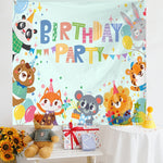 Panno da appendere per foto per bambini con layout di compleanno, 150x230cm Velvet