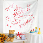 Panno da appendere per foto per bambini con layout di compleanno, 180x200cm Velvet